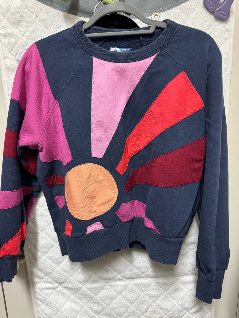 Marine Layer Cloud 9 Oversized Sunburst Appliqué Sweatshirt - Women's Crewneck